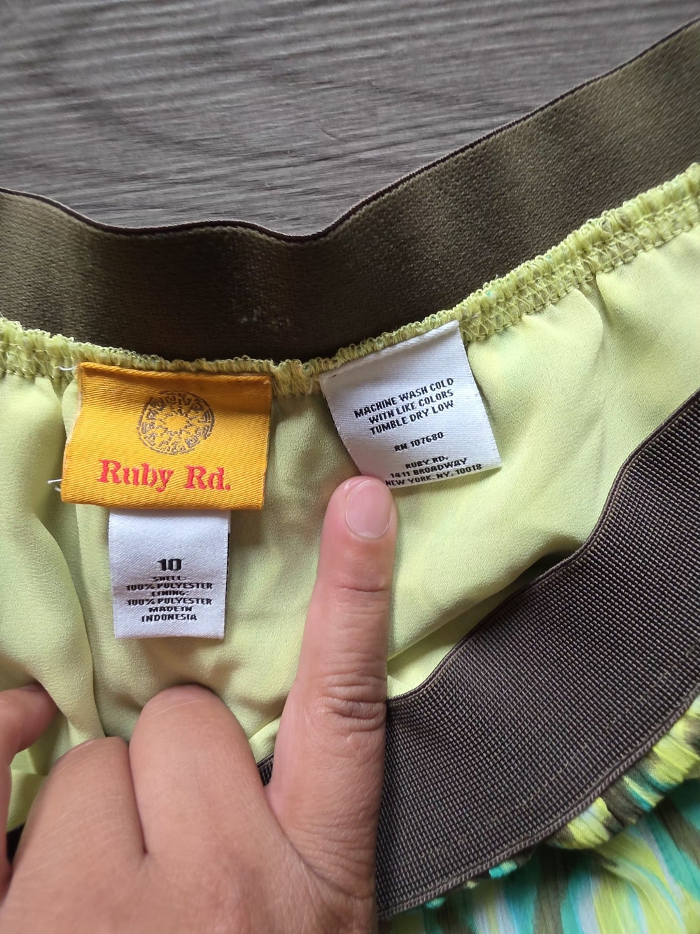 Ruby Rd. Green Patterned Maxi Skirt - Picture 7 of 8